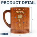 Gift For Mother,Gift For Grandma,Happy - First Mom Now Grandma - Personalized Wooden Mug