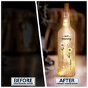 Gift For Mother,Gift For Grandma - First Mom Now Grandma Glass Effect Birth Flower - Personalized Bottle Light