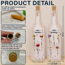 Gift For Mother,Gift For Grandma - First Mom Now Grandma Glass Effect Birth Flower - Personalized Bottle Light