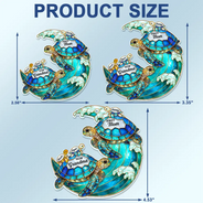 Gift For Grandma,Grandma - Grandkids,Gift For Mother,Beach,Happy,Non-Eng,Icon,Grateful - First Mom Now Grandma Turtle - Personalized Acrylic Car Hanger