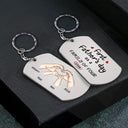 Gift For Father,Gift For Men,Happy,Vector - First Time Ever As A Family Of Three - Personalized Aluminum Keychain