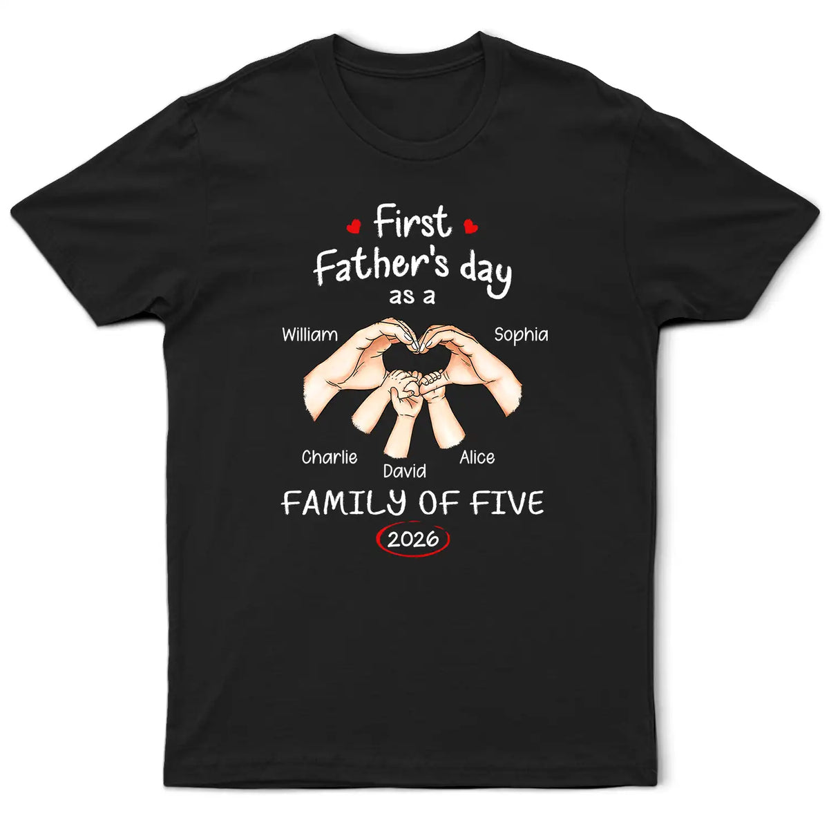 Gift For Mother,Gift For Father,Gift For Kids,Gift For Men,Gift For Women,Happy,Family,Non-Eng,Vector - First Time Ever As A Family Of Three - Personalized T Shirt