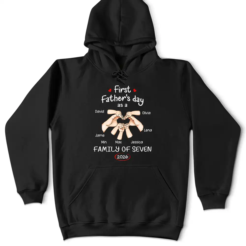 Gift For Mother,Gift For Father,Gift For Kids,Gift For Men,Gift For Women,Happy,Family,Non-Eng,Vector - First Time Ever As A Family Of Three - Personalized T Shirt