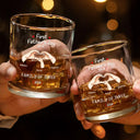 Gift For Father,Gift For Men,Happy,Vector - First Time Ever As A Family Of Three - Personalized Whiskey Glass