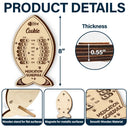 Cat Lovers,Cat Mom,Cat Couple,Cat Dad - Fish Bone Shaped Feeding And Medication Tracker - Personalized Wooden Pet Feeding Reminder