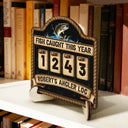 Gift For Yourself,Gift For Women,Gift For Men,Fishing,Happy - Fish Caught This Year - Personalized 2-Layered Wooden Tracker Sign