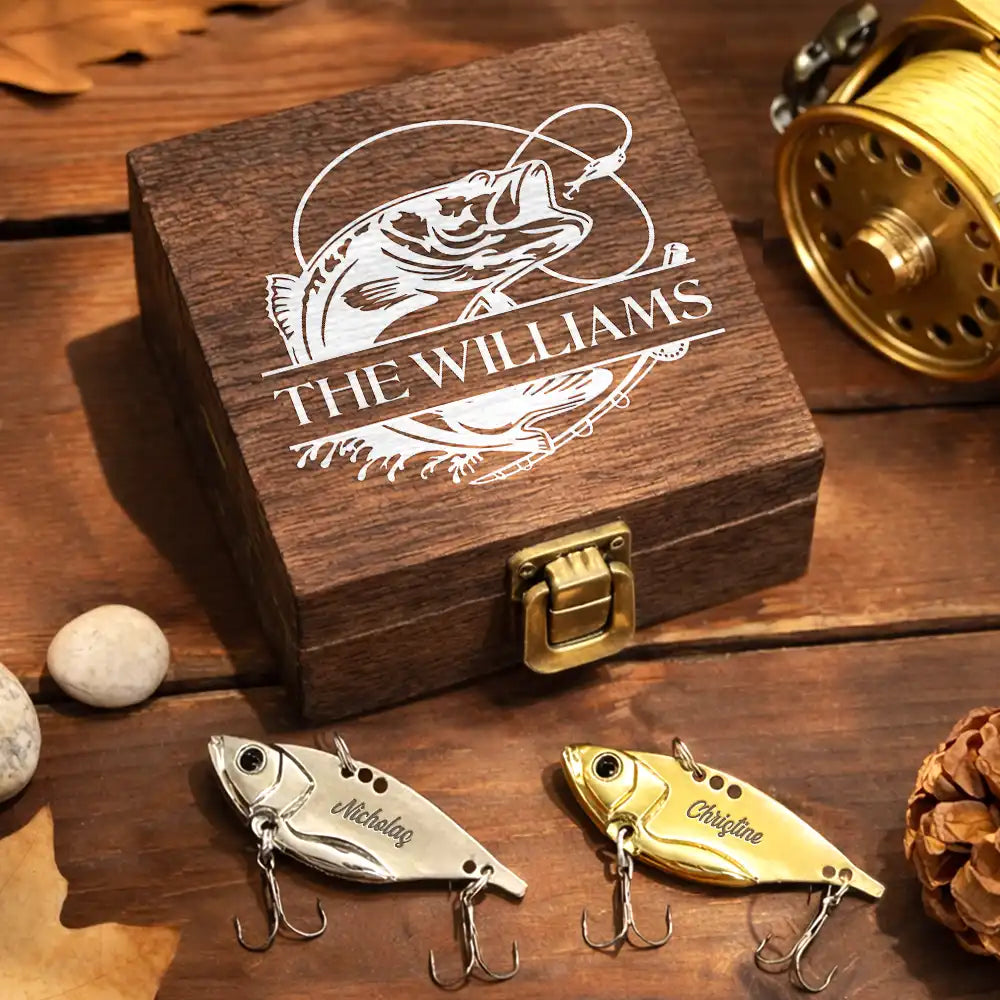 customized fishing lure Personalized for Dad, Custom Engraved Lure, Father's Day Gift, Fisherman Gift, Fishing Lover Gift with Wooden Box Shakespeare Customize-It Bait Kit, Paint-Your-Own