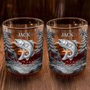 Fishing, Gift For Yourself, Gift For Men, Happy - Fishing Camping Fisher Man Old Fashioned - Personalized Whiskey Glass