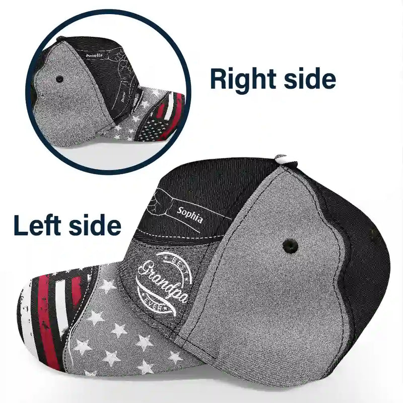 Gift For Husband,Gift For Father,Happy,Gift For Grandpa,Gift For Men - Fist Bump Best Dad Ever Papa Flag - Personalized Classic Cap 