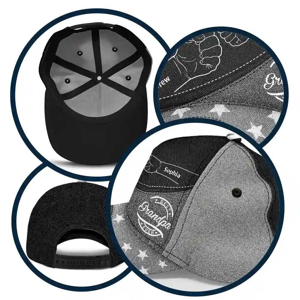 Gift For Husband,Gift For Father,Happy,Gift For Grandpa,Gift For Men - Fist Bump Best Dad Ever Papa Flag - Personalized Classic Cap 