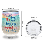 Flamingo 5 O'Clock Custom Wine Tumbler