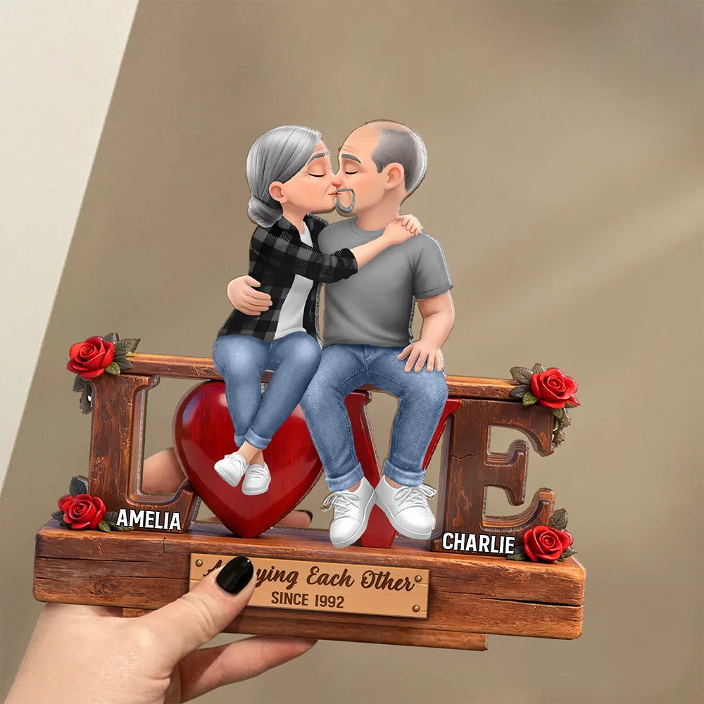 Gift For Couples,Old Couples,Gift For Husband,Gift For Wife,Gift For Boyfriend,Gift For Girlfriend,LGBT,Love,Top Market - Flannel Couple You & Me We Got This - Personalized Custom Shaped 2-Layered Acrylic Wooden Plaque