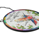 Family,Memorial,Sad - Floral Art Memorial I'm Always With You - Personalized Stained Glass Window Hanging Suncatcher