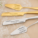 Romantic, Gift For Couples, Wedding, Custom Text - Floral Pattern Couple Wedding - Personalized Cake Cutting Set