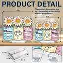 Gift For Yourself, Gift For Women, Gift For Mother, Gift For Grandma, Love - Flower Mason Jar Mom Grandma Great Grandma - Personalized Holographic Acrylic Plaque