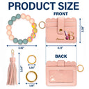 Gift For Yourself,Gift For Women,Happy,Gift For Bestie  - Flower Butterfly Monogram - Personalized Keychain Wristlet Leather Wallet