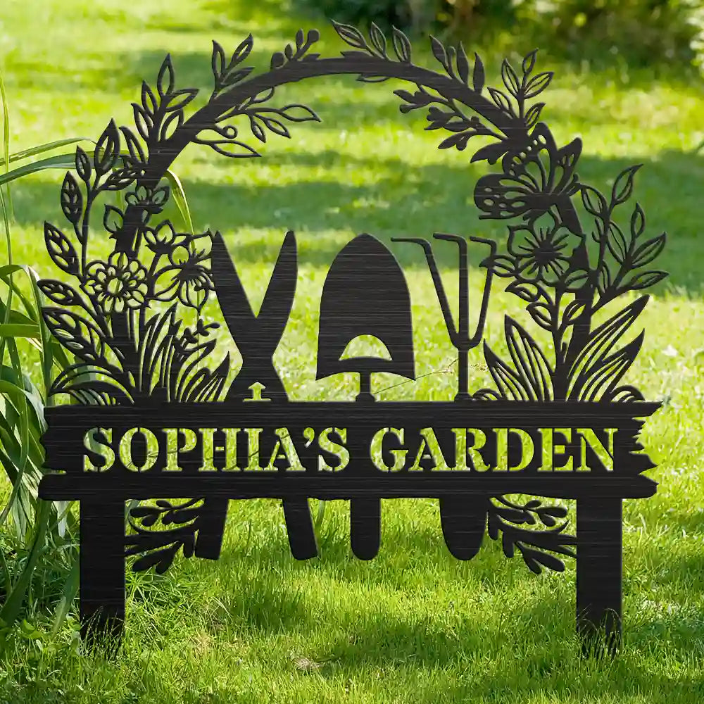 Flower Vegetable Garden - Personalized Metal Garden Stake