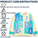 Happy,Dog Lovers - Flowers Toile Dog - Personalized Cardigan