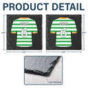 Football,Happy,Gift For Husband,Parents,Gift For Men,Gift For Yourself,Gift For Grandpa,Sport Dad,Gift For Kids - Football Shirt Dad Grandpa Kid - Personalized Slate Coaster