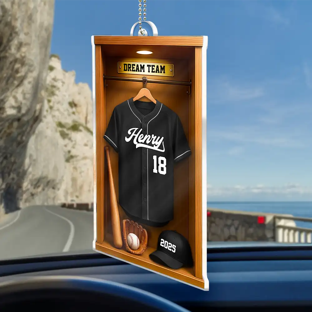 Football,Happy - Football Soccer Locker 3D Effect - Personalized Acrylic Car Hanger