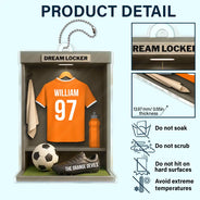 Football,Happy - Football Soccer Locker 3D Effect - Personalized Acrylic Car Hanger