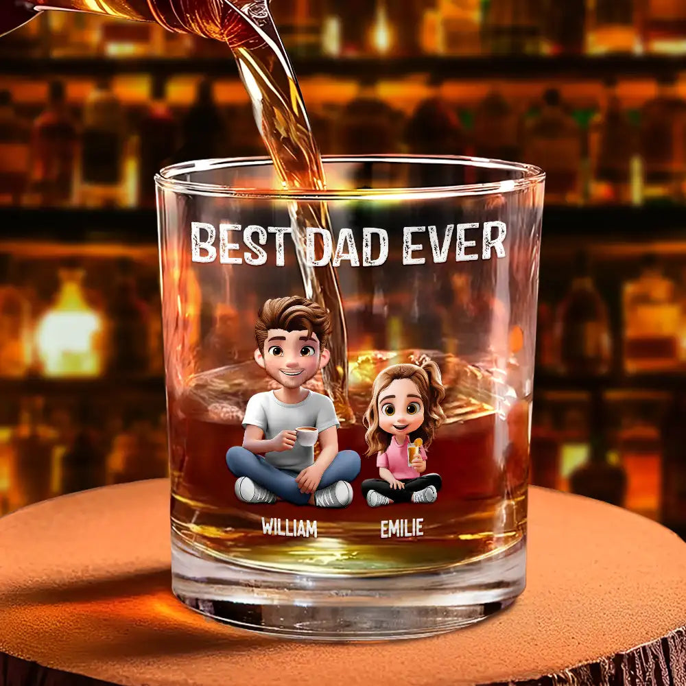 Gift For Father,Funny - For The Times We Drive - Personalized Whiskey Glass