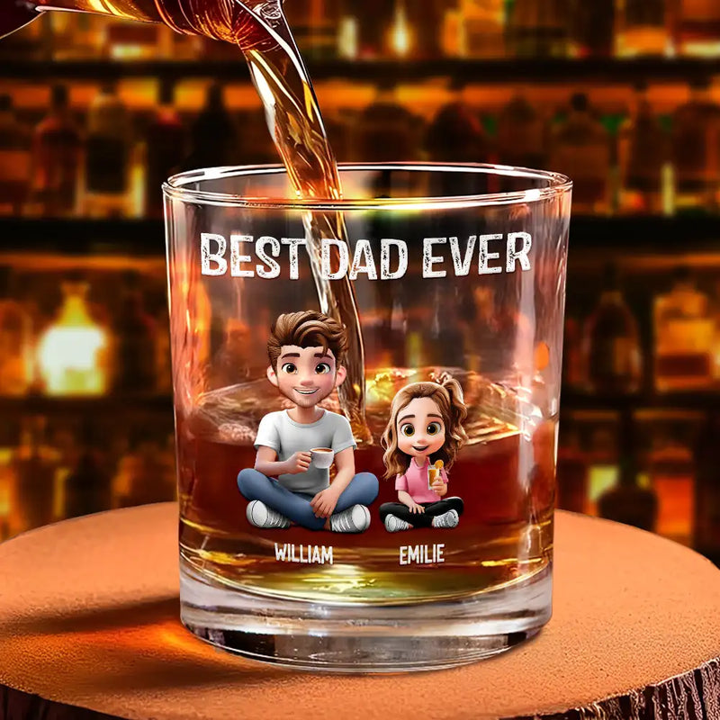 Gift For Father,Funny - For The Times We Drive - Personalized Whiskey Glass