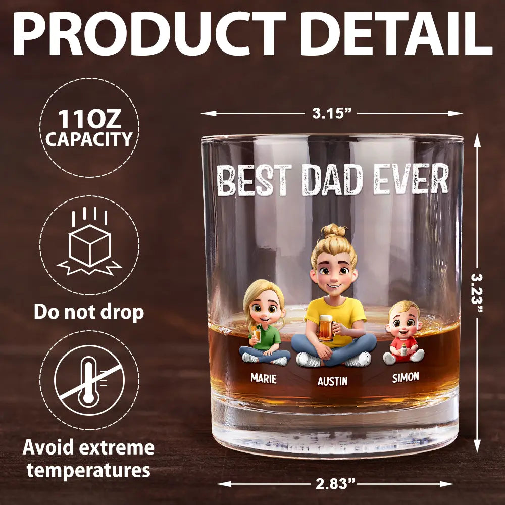 Gift For Father,Funny - For The Times We Drive - Personalized Whiskey Glass