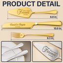 Romantic, Gift For Couples, Wedding, Custom Text - Forever Couple Wedding - Personalized Cake Cutting Set