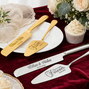 Romantic, Gift For Couples, Wedding, Custom Text - Forever Couple Wedding - Personalized Cake Cutting Set