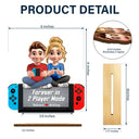 Gift For Couples,Gift For Husband,Gift For Wife,Gift For Boyfriend,Gift For Girlfriend,Happy - Forever In 2 Player Mode - Personalized Custom Shaped 2-Layered Wooden Plaque