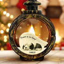Sad,Christmas,Memorial,Dog Lovers - Forever In My Heart - Personalized Candlelight Lantern Ornament