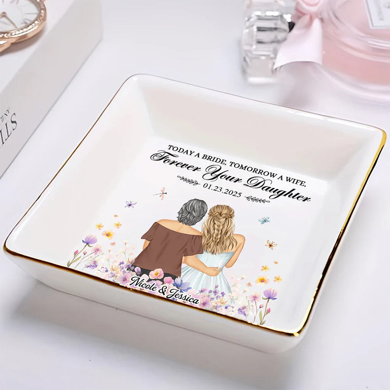 Gift For Mother,Wedding,Mom - Daughters (Adult),Love - Forever Your Daughter - Personalized Ring Dish