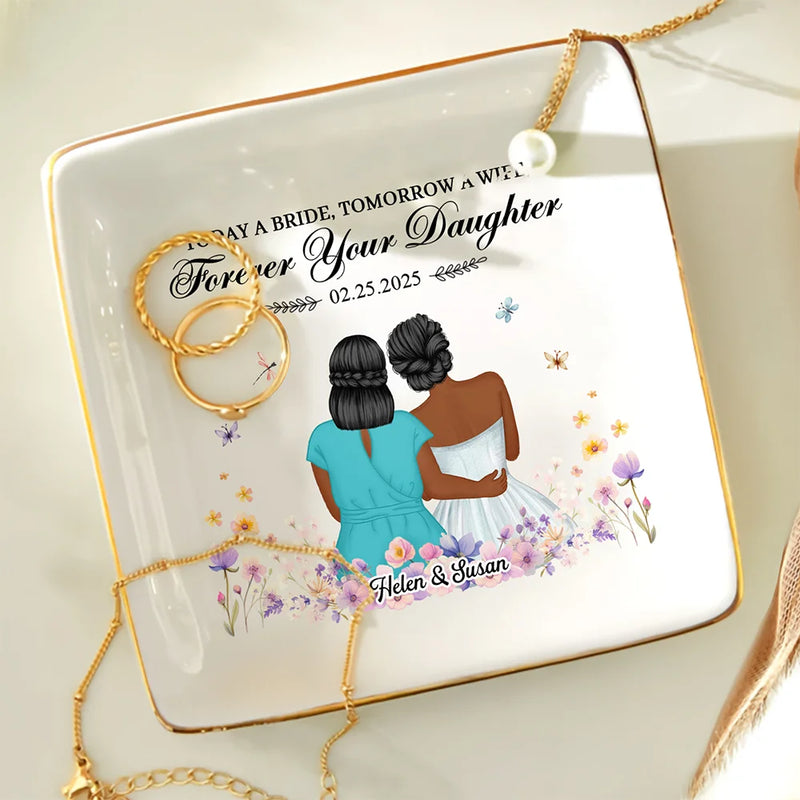 Gift For Mother,Wedding,Mom - Daughters (Adult),Love - Forever Your Daughter - Personalized Ring Dish