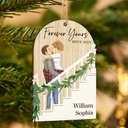 Gift For Couples,Gift For Husband,Gift For Wife,Gift For Boyfriend,Gift For Girlfriend,Christmas,Love - Forever Yours Couples - Personalized Custom Shaped Wooden Ornament