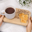 Gift For Grandma,Gift For Grandparents,Gift For Grandpa,Gift For Mother,Love - Forget Mother's Day We Love You Everyday - Personalized Serving Board With Cup Holder