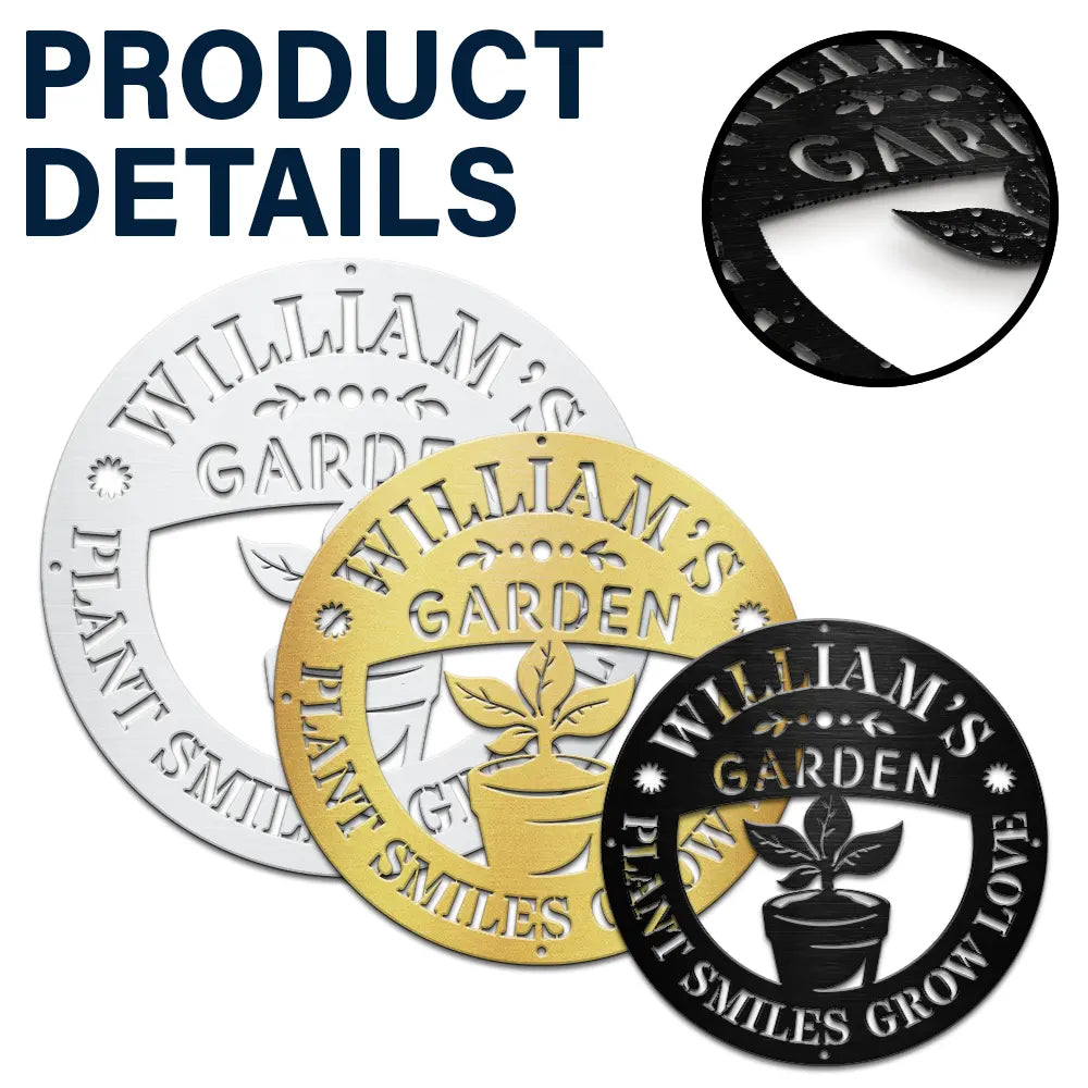 Happy,Gardening,Backyard,Gift For Women,Gift For Yourself,Gift For Men - Fresh Produce Garden - Personalized Cutout Metal Sign