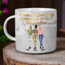 Gift For Bestie, Old Best friends, Happy - Friend Is God's Way - Personalized Marble Mug