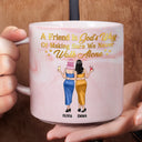 Gift For Bestie, Old Best friends, Happy - Friend Is God's Way - Personalized Marble Mug