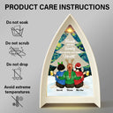 Gift For Bestie,Christmas,Happy - Friends Are The Family You Choose - Personalized Tabletop Lantern Light