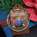 Christmas,Gift For Bestie,Happy - Friends Are The Gardeners Of Our Soul - Personalized Circle Glass Ornament