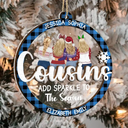 Gift For Bestie, Gift For Sisters, Gifts For Colleagues, Christmas, Love - Friends Besties Are The Family You Choose - Personalized 2-Layered Mix Ornament