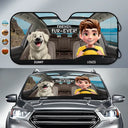Gift For Yourself,Dog Lovers,Dog Mom,Dog Dad - Friends Fur-ever - Personalized Auto Sunshade