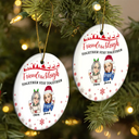 Gift For Bestie,Gift For Women,Christmas,Happy - Friends That Sleigh Together Stay Together Christmas Besties - Personalized Circle Ceramic Ornament