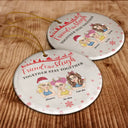 Gift For Bestie,Gift For Women,Christmas,Happy - Friends That Sleigh Together Stay Together Christmas Besties - Personalized Circle Ceramic Ornament