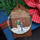 Christmas, Gift For Bestie, Happy - Friends That Turn Into Family Backside - Personalized Circle Glass Ornament