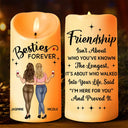 Gift For Bestie, Happy - Friendship Isn't About Who You've Known The Longest Best Friend - Personalized Flameless LED Candle