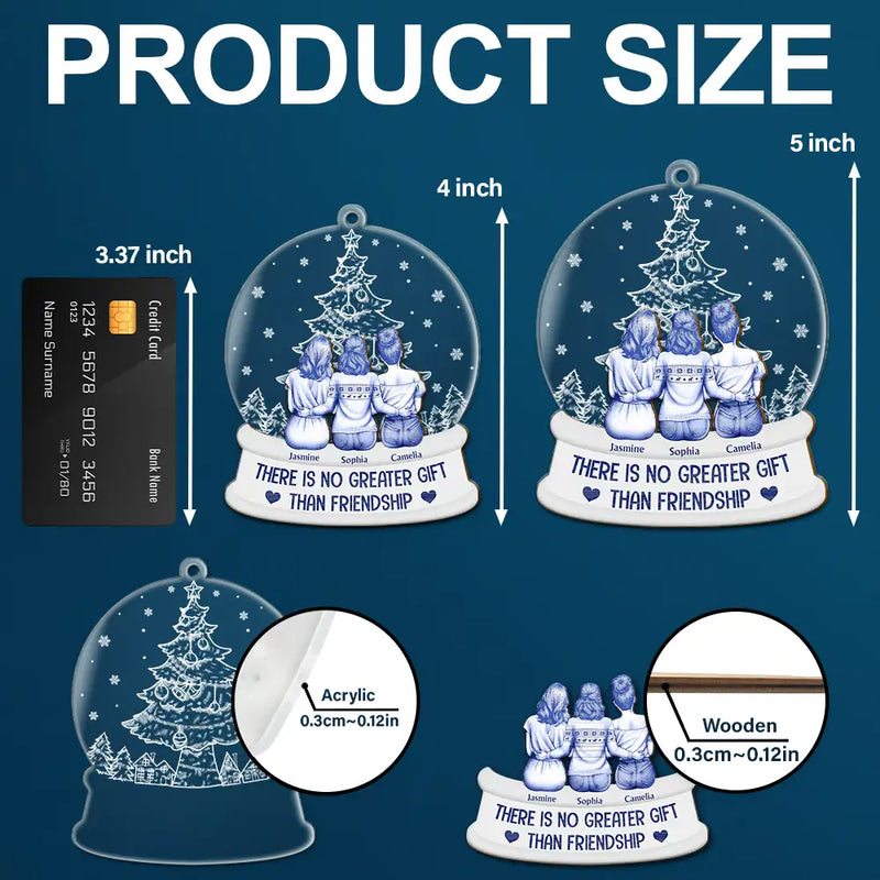 Christmas,Gift For Bestie,Happy - Friendships Sisters Are The Greatest Gift - Personalized 2-Layered Mix Ornament