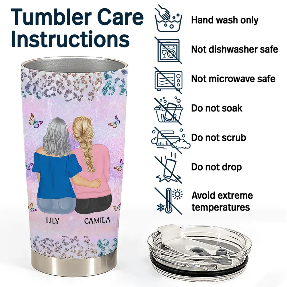 Mom - Daughters (Adult),Gift For Daughter,Happy, Top Market - From Mom To Badass Daughter - Personalized Tumbler