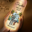 Old Couples, Gift For Husband, Gift For Wife, Gift For Boyfriend, Gift For Girlfriend, Love - From Our First Kiss Old Couple - Personalized Bottle Light